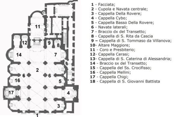 mappa s Maria del Popolo